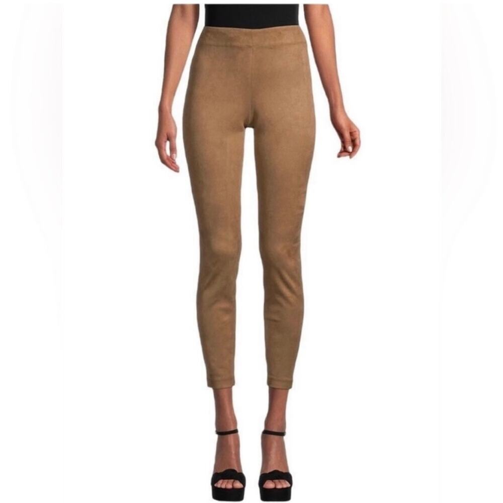 Max Studio Womens New Vicuna brown microsuede legging XL